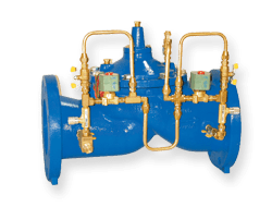 Industrial double-chamber control valve