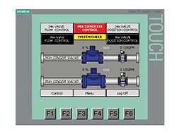 Siemens touch panel interface