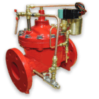 large red deluge valve