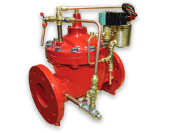 large red deluge valve